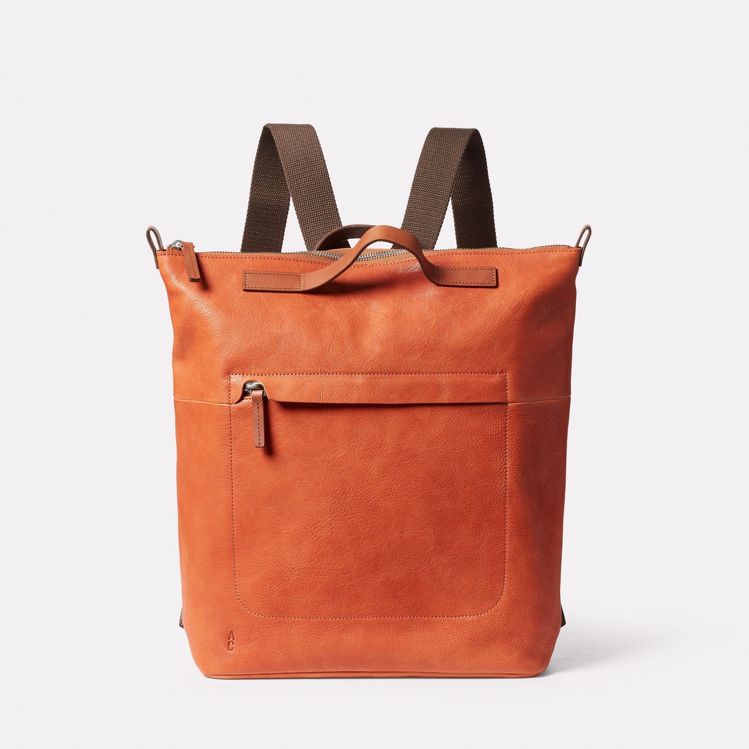 Hoy Mini Calvert Leather Backpack in Brick |Ally Capellino