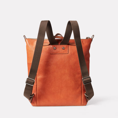 Hoy Mini Calvert Leather Backpack in Brick