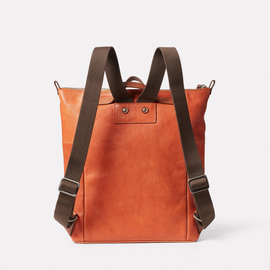 Hoy Mini Calvert Leather Backpack in Brick