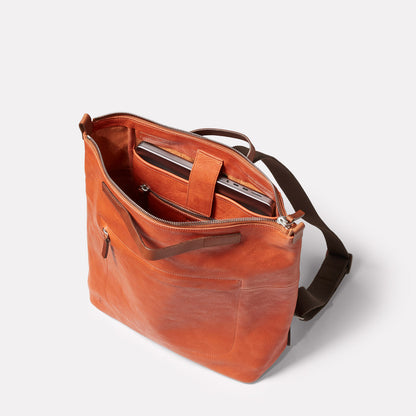 Hoy Mini Calvert Leather Backpack in Brick