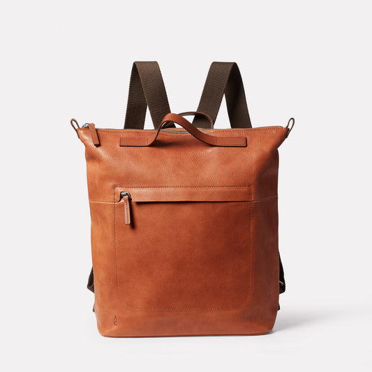Hoy Mini Calvert Leather Backpack in Tan
