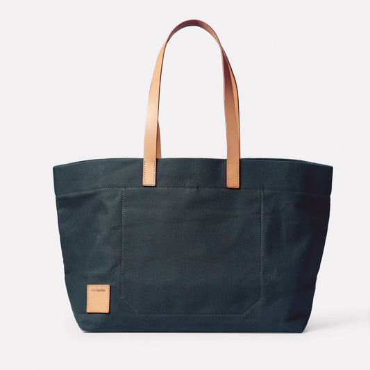 Clement Large Canvas Tote Bag in Navy