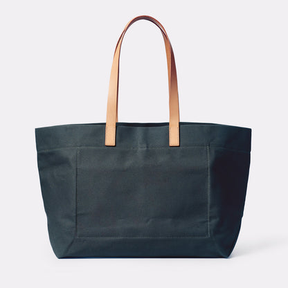 Clement Large Canvas Tote Bag in Navy