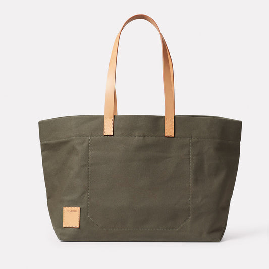 Clement Large Canvas Tote Bag in Olive