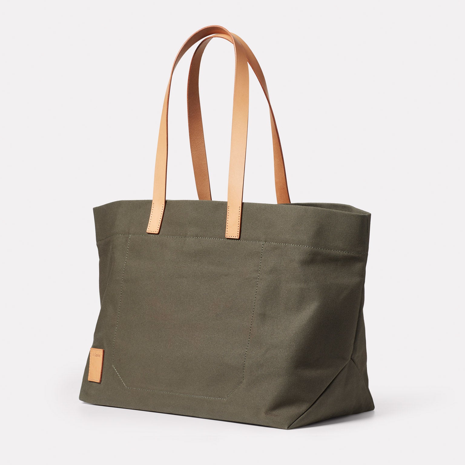 Clement Large Canvas Tote Bag in Olive