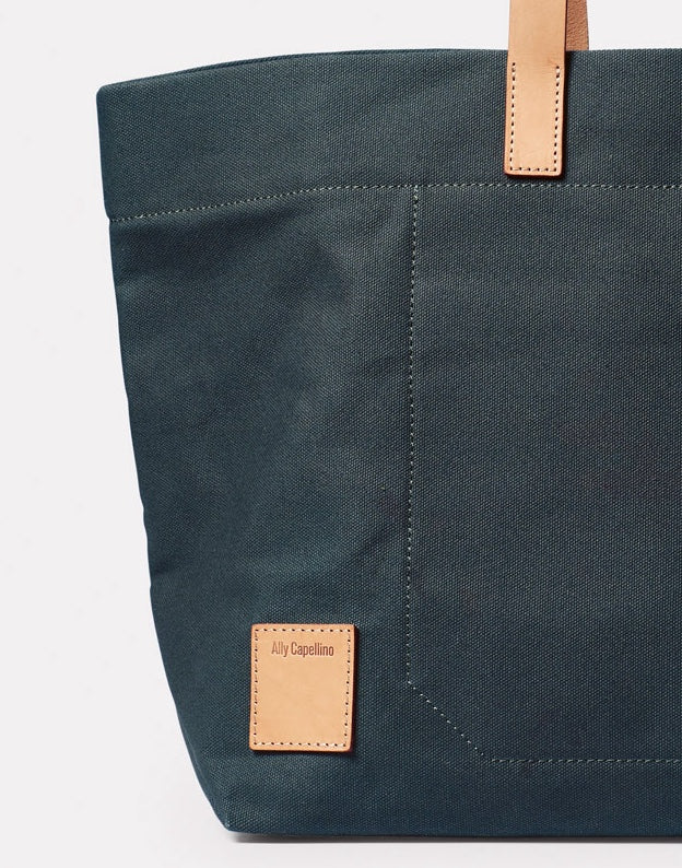 Clement Large Canvas Tote Bag in Navy