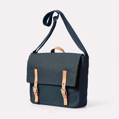 Cable Large Crossbody Satchel Bag in Navy