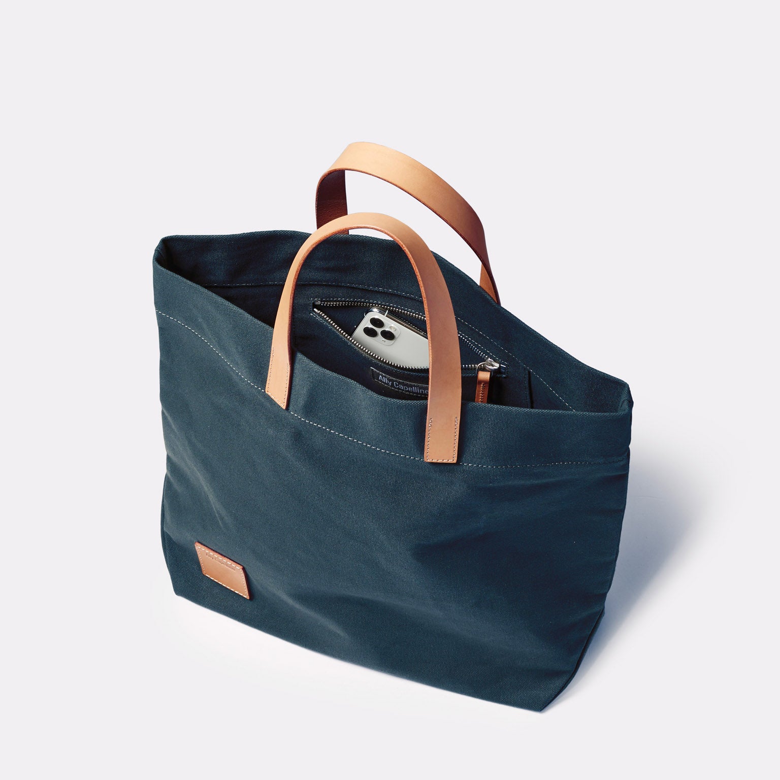 Carter Canvas Tote Bag in Navy