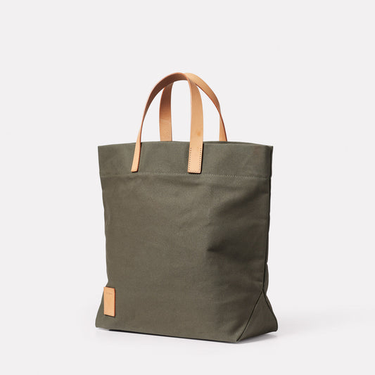 Carter Canvas Tote Bag in Olive