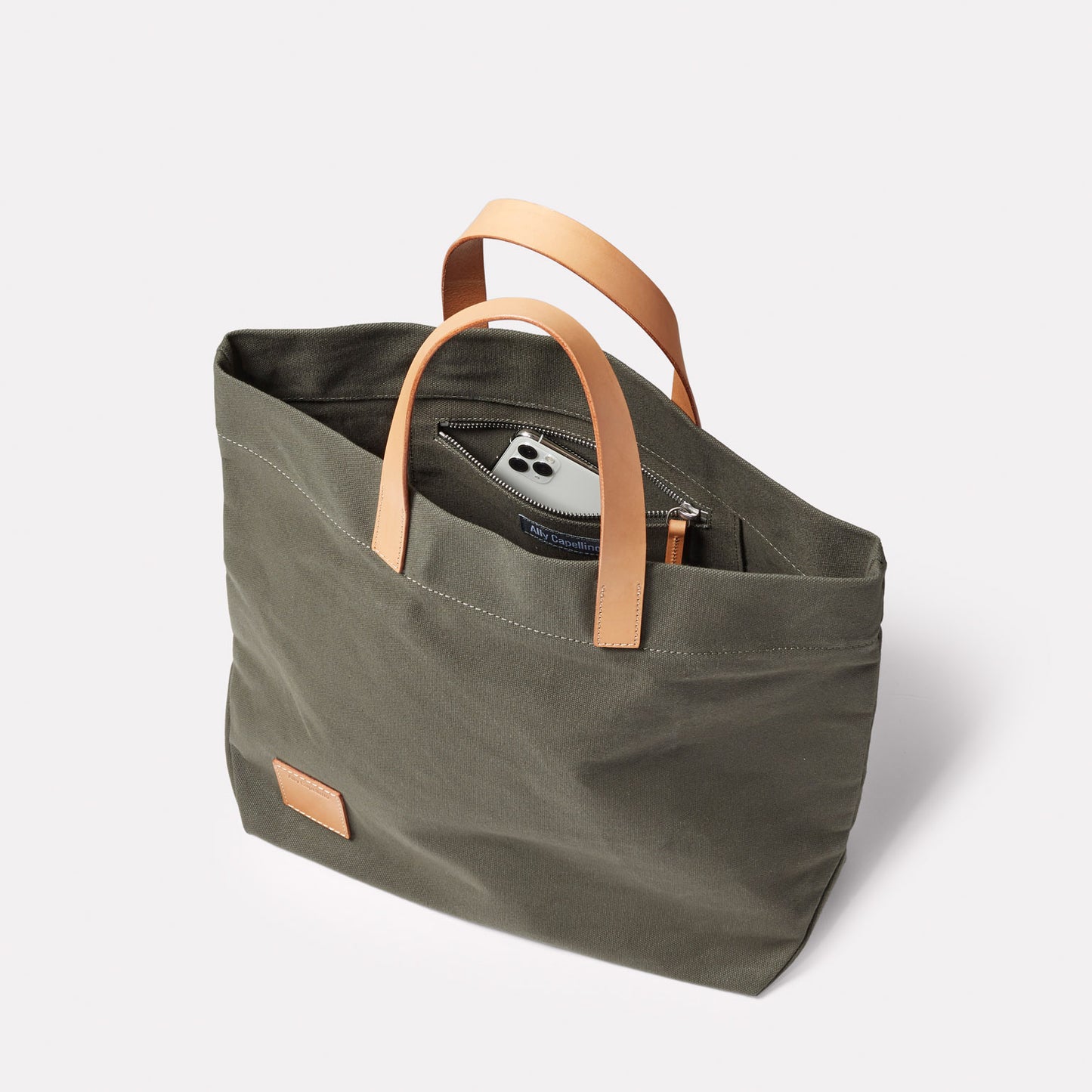Carter Canvas Tote Bag in Olive