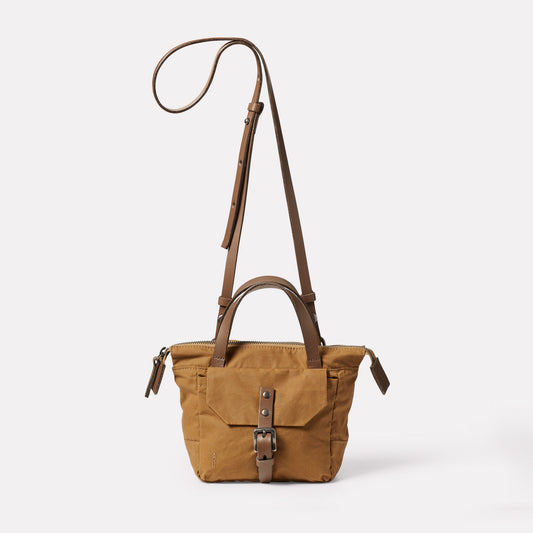 Squat 2.0 Waxed Cotton Mini Crossbody Bag in Chert