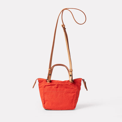 Squat 2.0 Waxed Cotton Mini Crossbody Bag in Lava