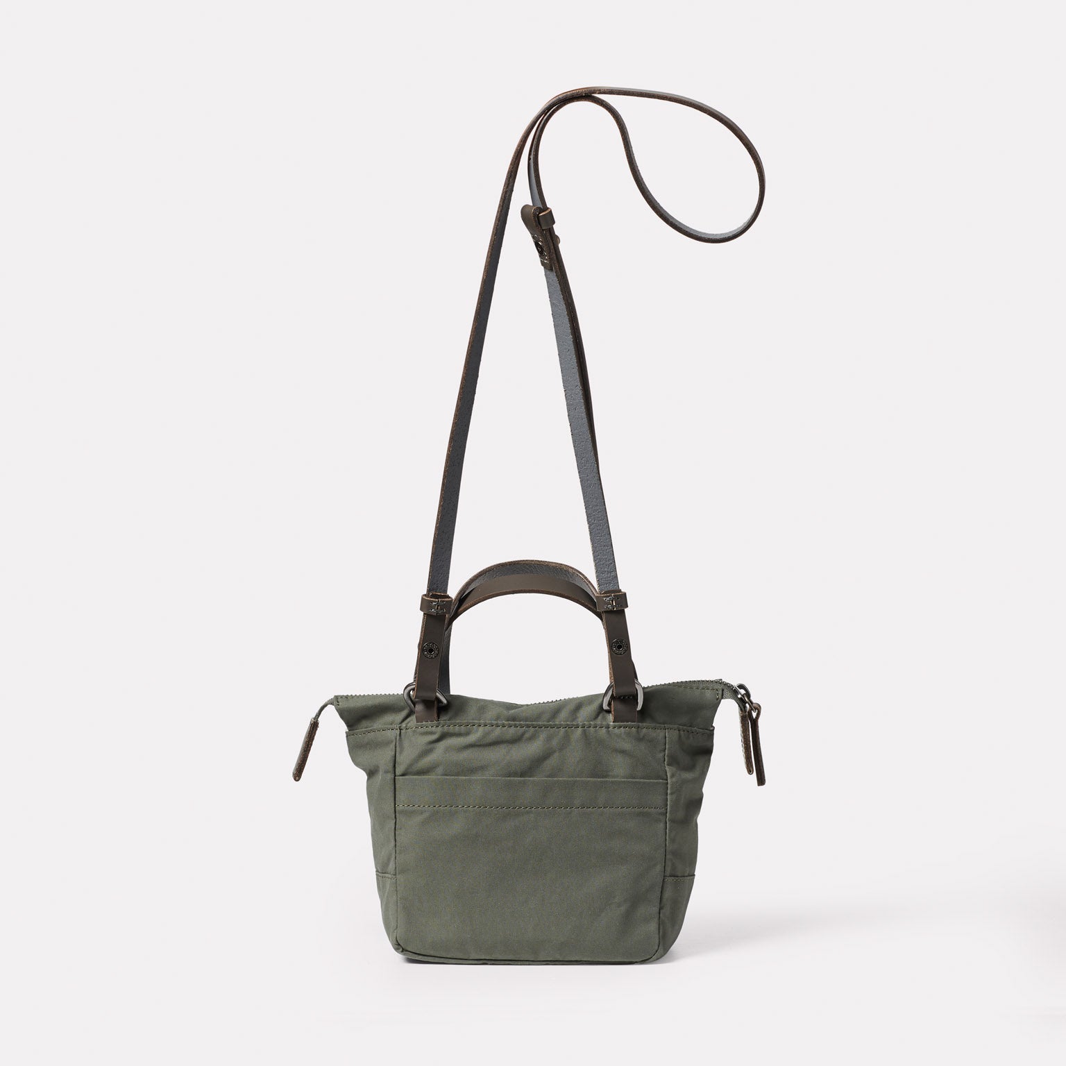 Squat 2.0 Waxed Cotton Mini Crossbody Bag in Olive