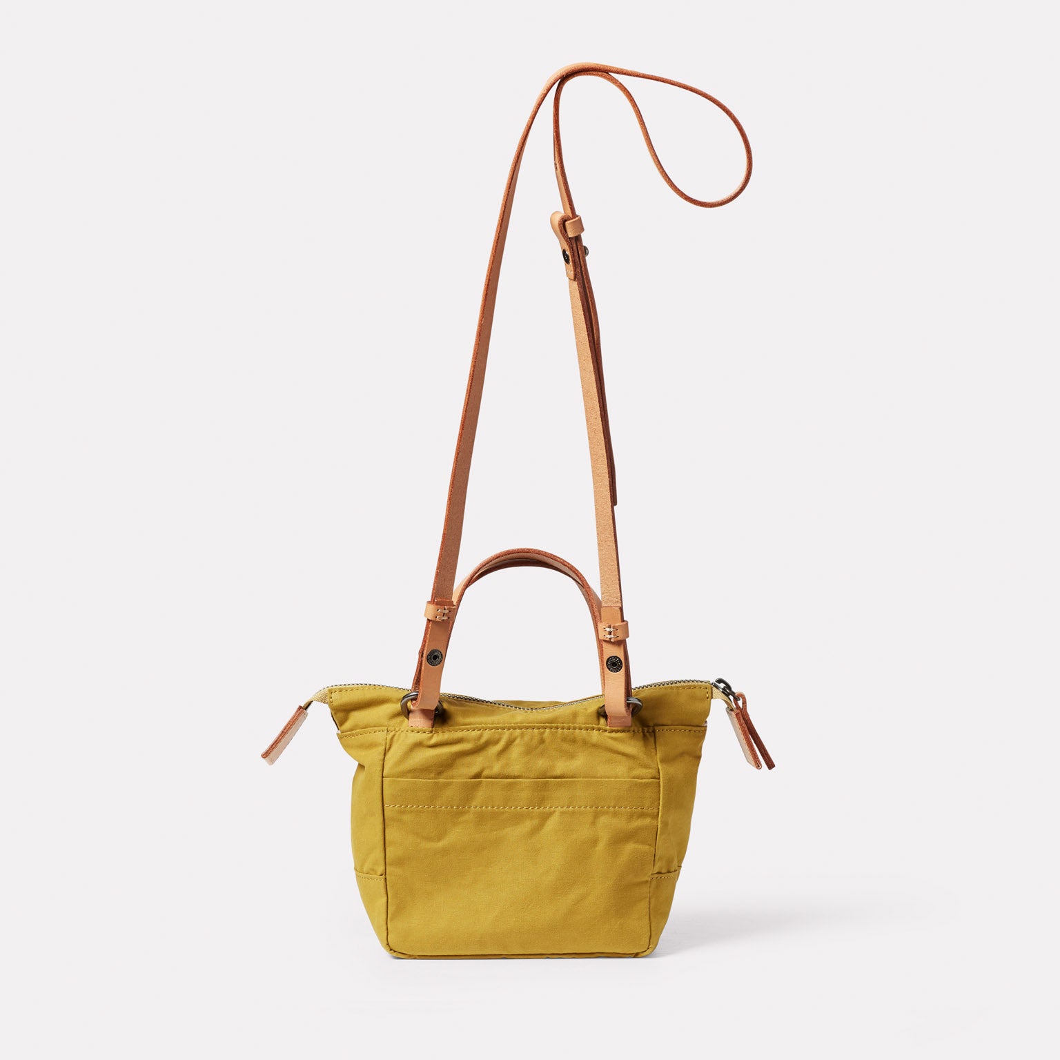 Squat 2.0 Waxed Cotton Mini Crossbody Bag in Sulfur