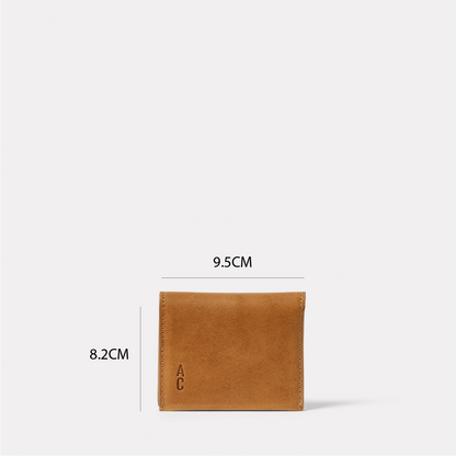 Riley Leather Coin Card Purse in Tan