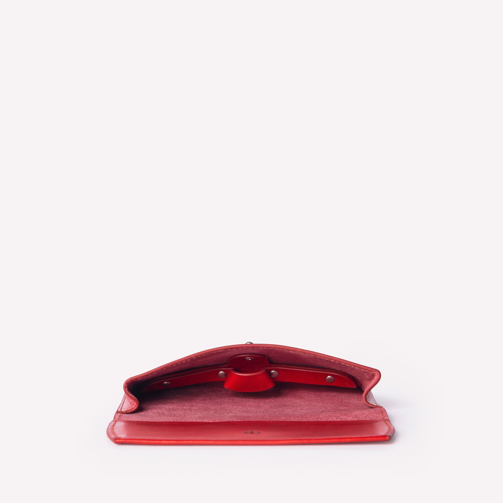 Kit Leather Glasses Case in Berry