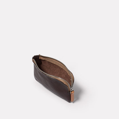 Bibi British Pasture Leather Purse in Bog