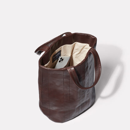 Bobby British Pasture Leather Bucket Bag in Bog