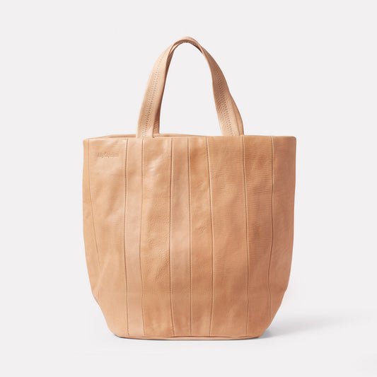 Bobby British Pasture Leather Bucket Bag in Natural