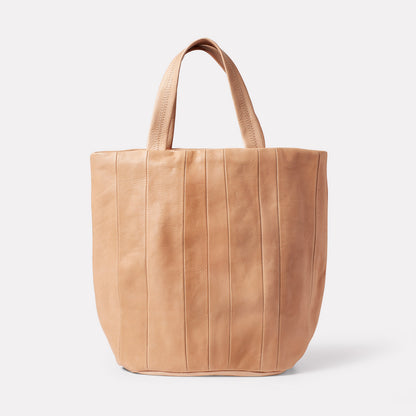 Bobby British Pasture Leather Bucket Bag in Natural