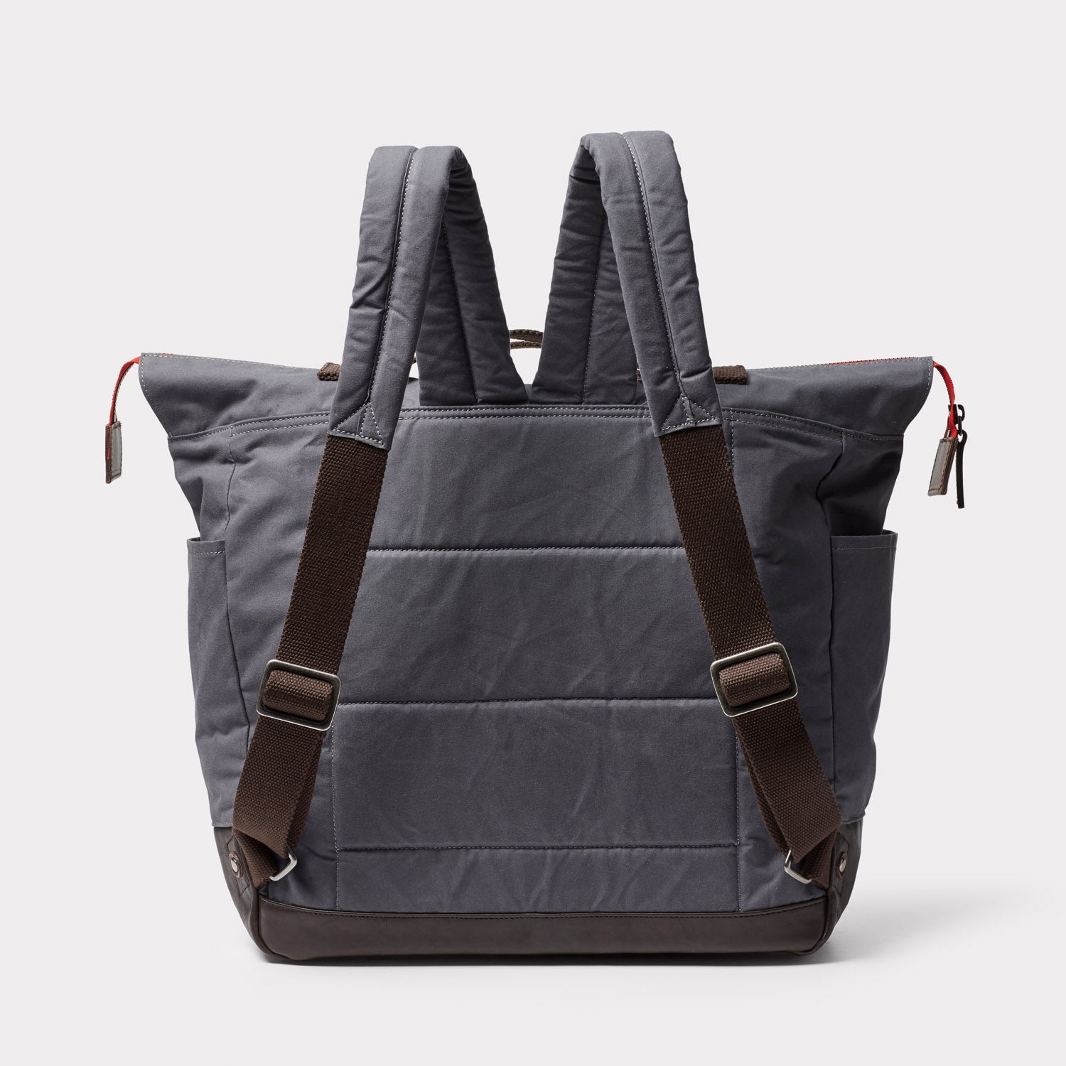 Frank Large Waxed Cotton Backpack in Tarmac