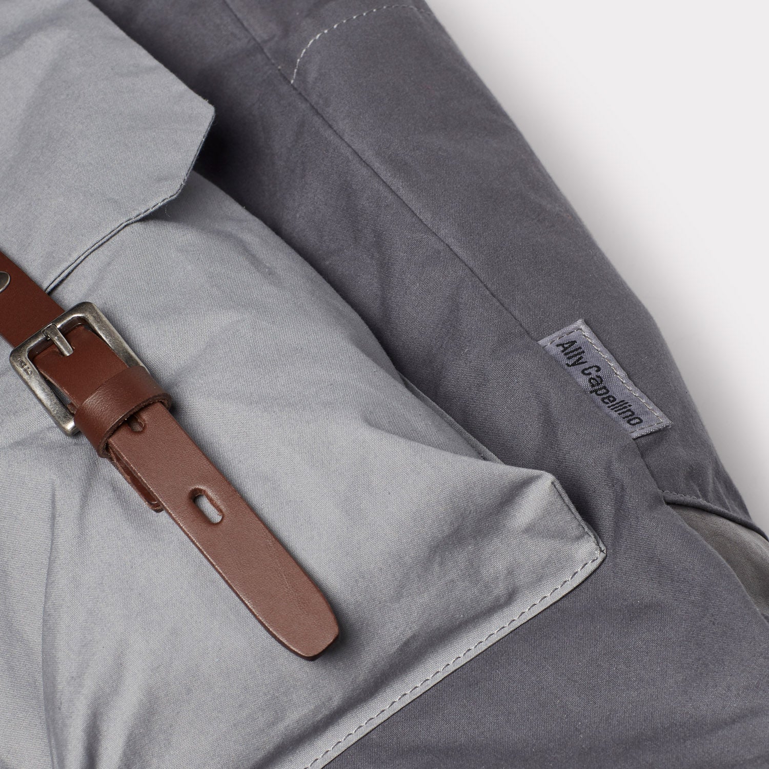 Frank Large Waxed Cotton Backpack in Tarmac