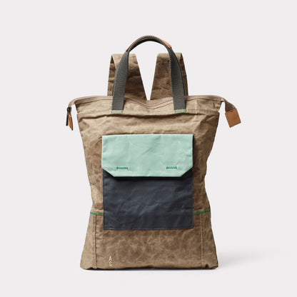 Harry WUW Waxed Cotton Backpack in Mint