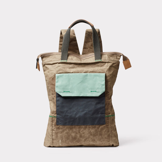 Harry WUW Waxed Cotton Backpack in Mint