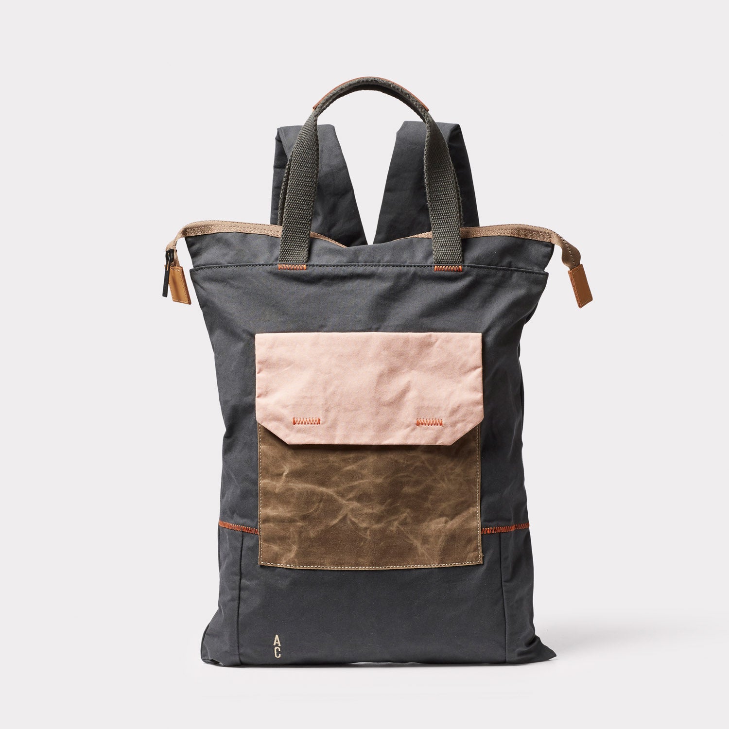 Harry WUW Waxed Cotton Backpack in Pink