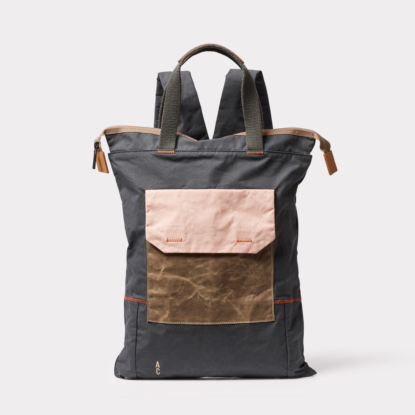 Harry WUW Waxed Cotton Backpack in Pink