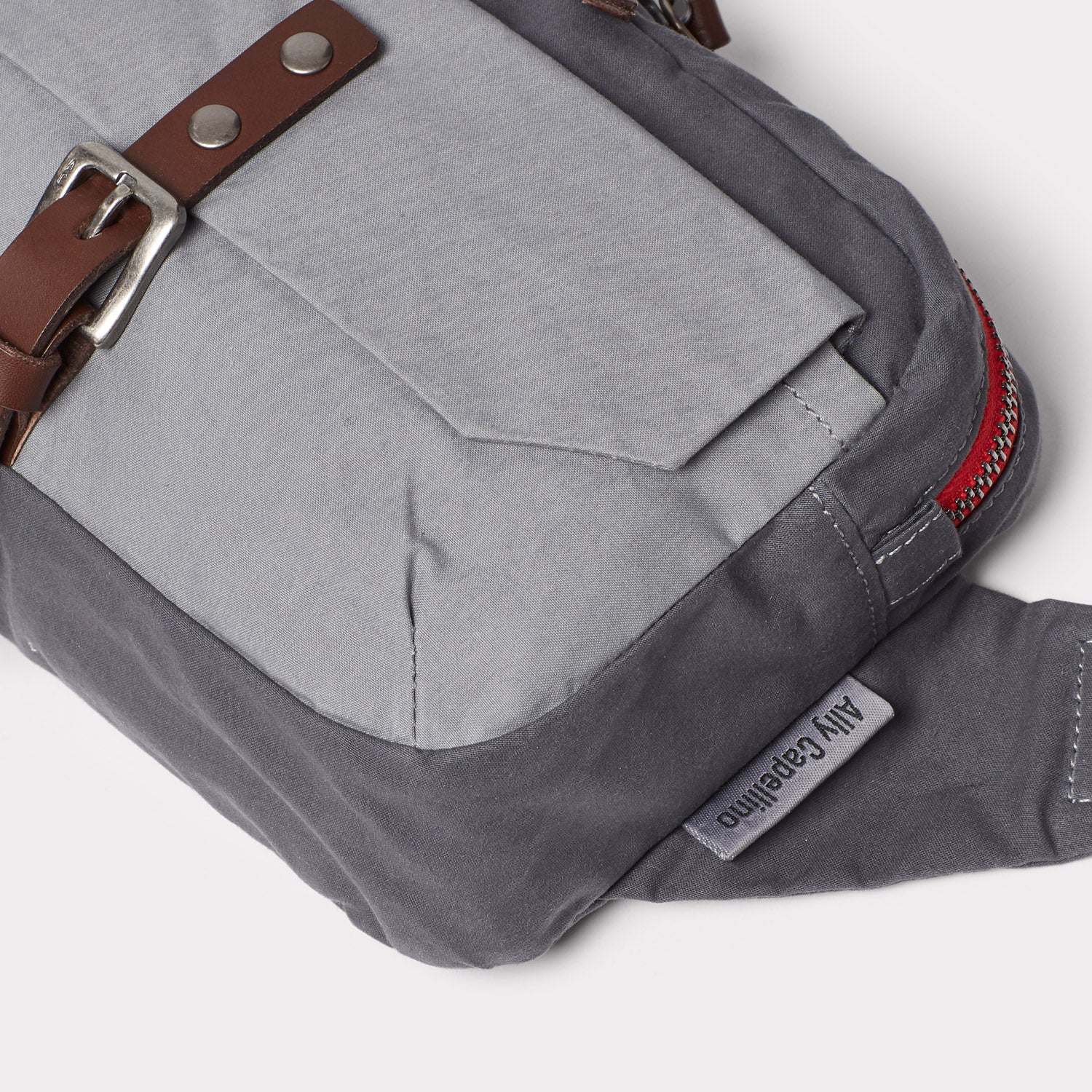 Fela Waxed Cotton Bumbag in Tarmac