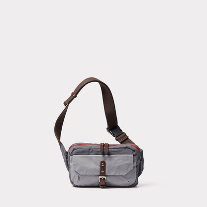 Fela Waxed Cotton Bumbag in Tarmac