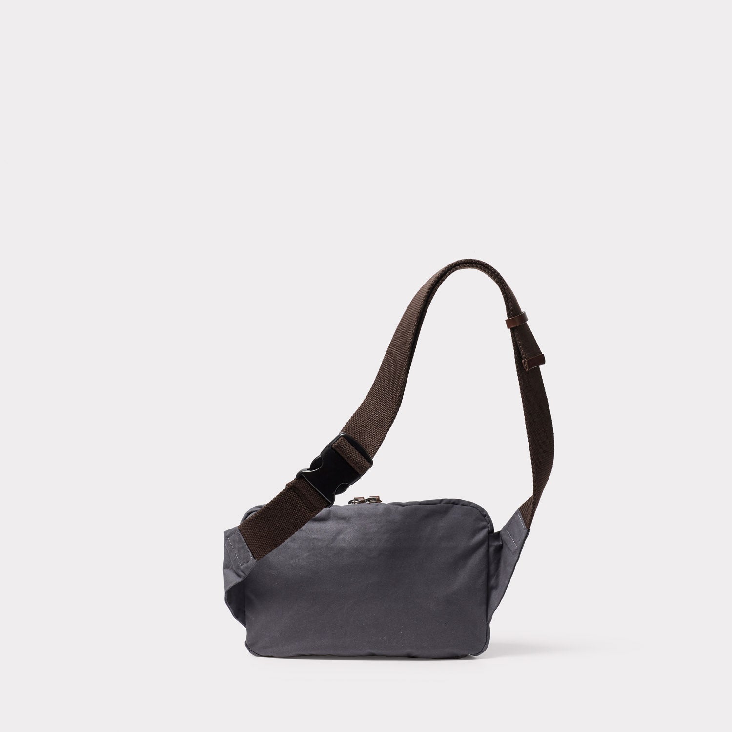 Fela Waxed Cotton Bumbag in Tarmac