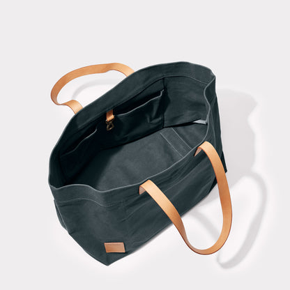 Clement Large Canvas Tote Bag in Navy