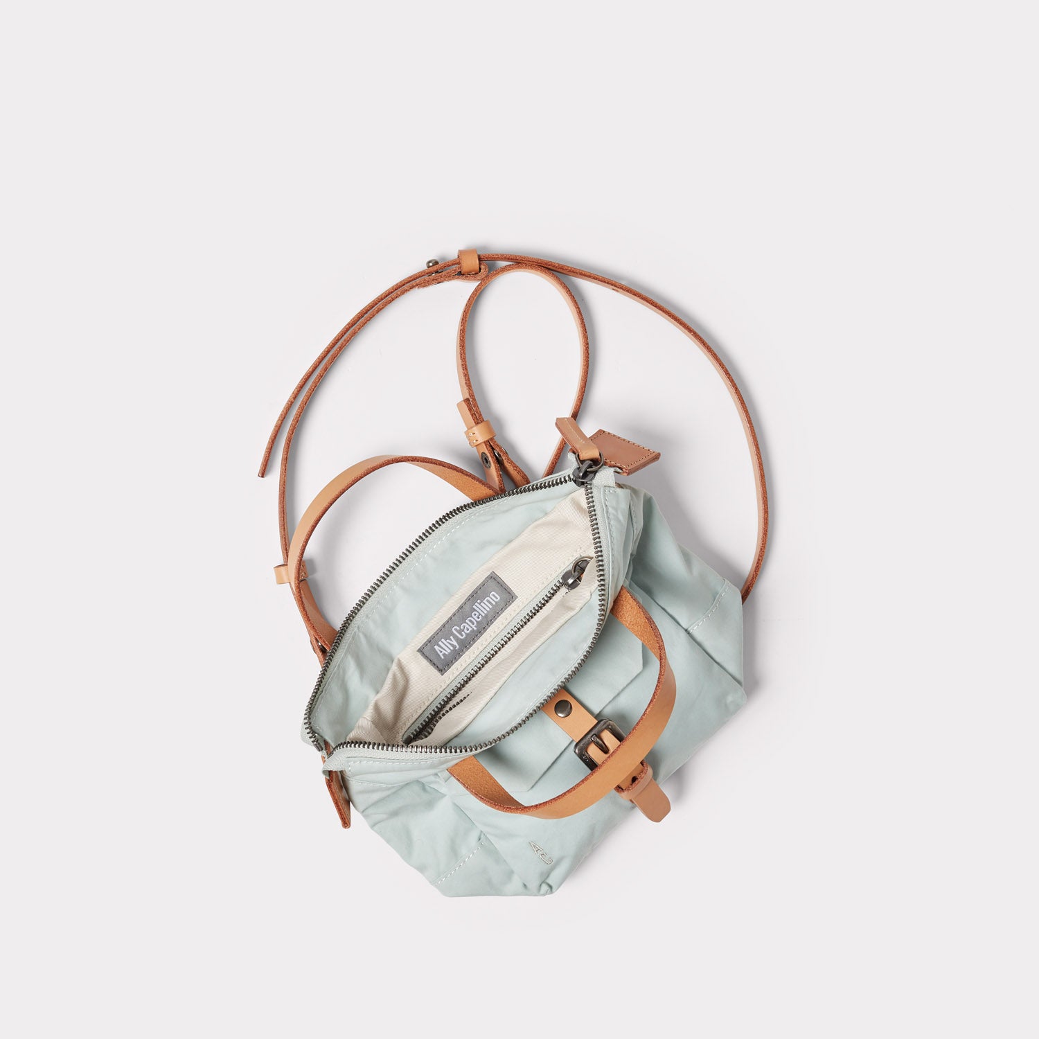 Squat 2.0 Waxed Cotton Mini Crossbody Bag in Iceberg