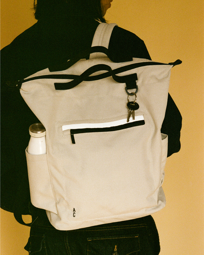 Hoy Travel Cycle Recycled Backpack in Rice