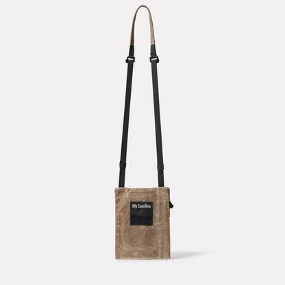 Fam Papery Waxed Cotton Crossbody Bag in Mineral
