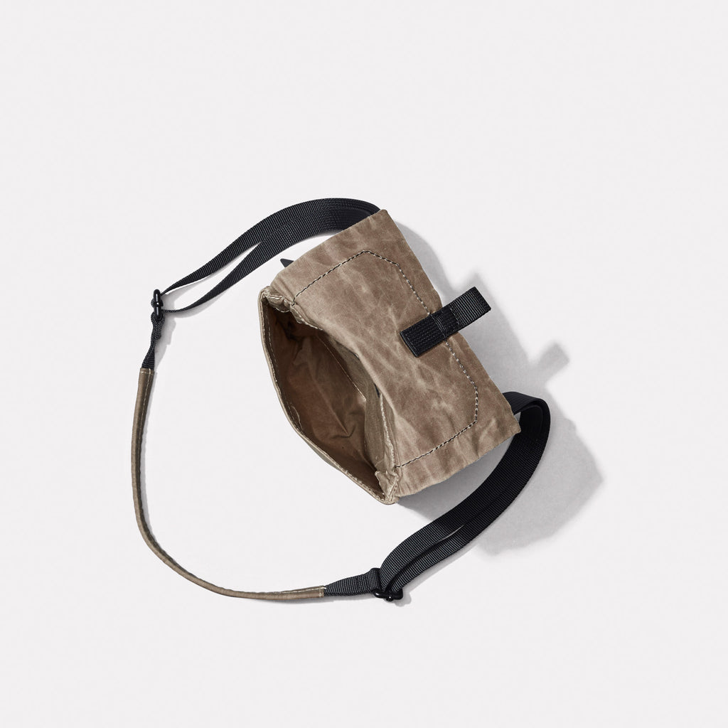 Fam Papery Waxed Cotton Crossbody Bag in Mineral