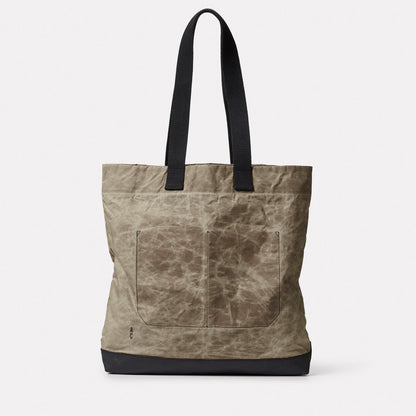 Farah Papery Waxed Cotton Tote in Mineral