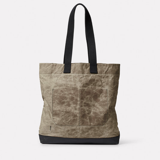 Farah Papery Waxed Cotton Tote in Mineral