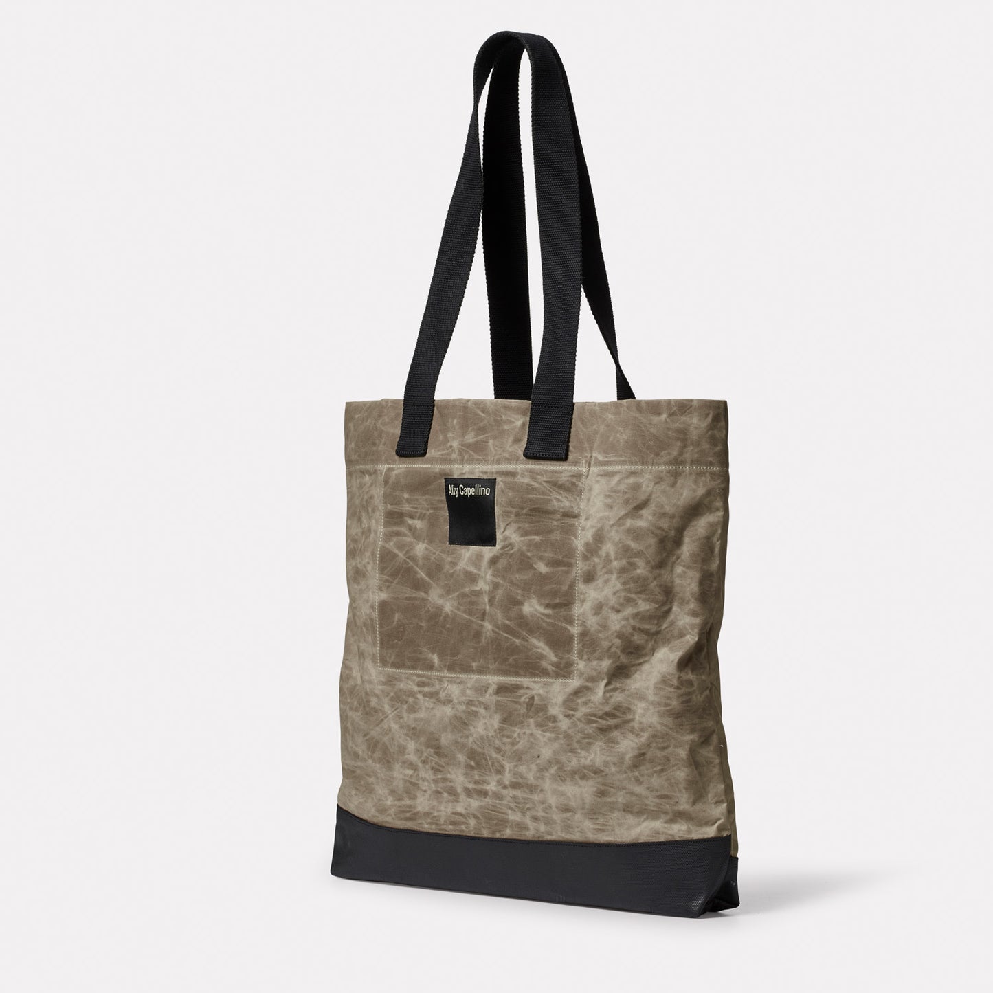 Farah Papery Waxed Cotton Tote in Mineral