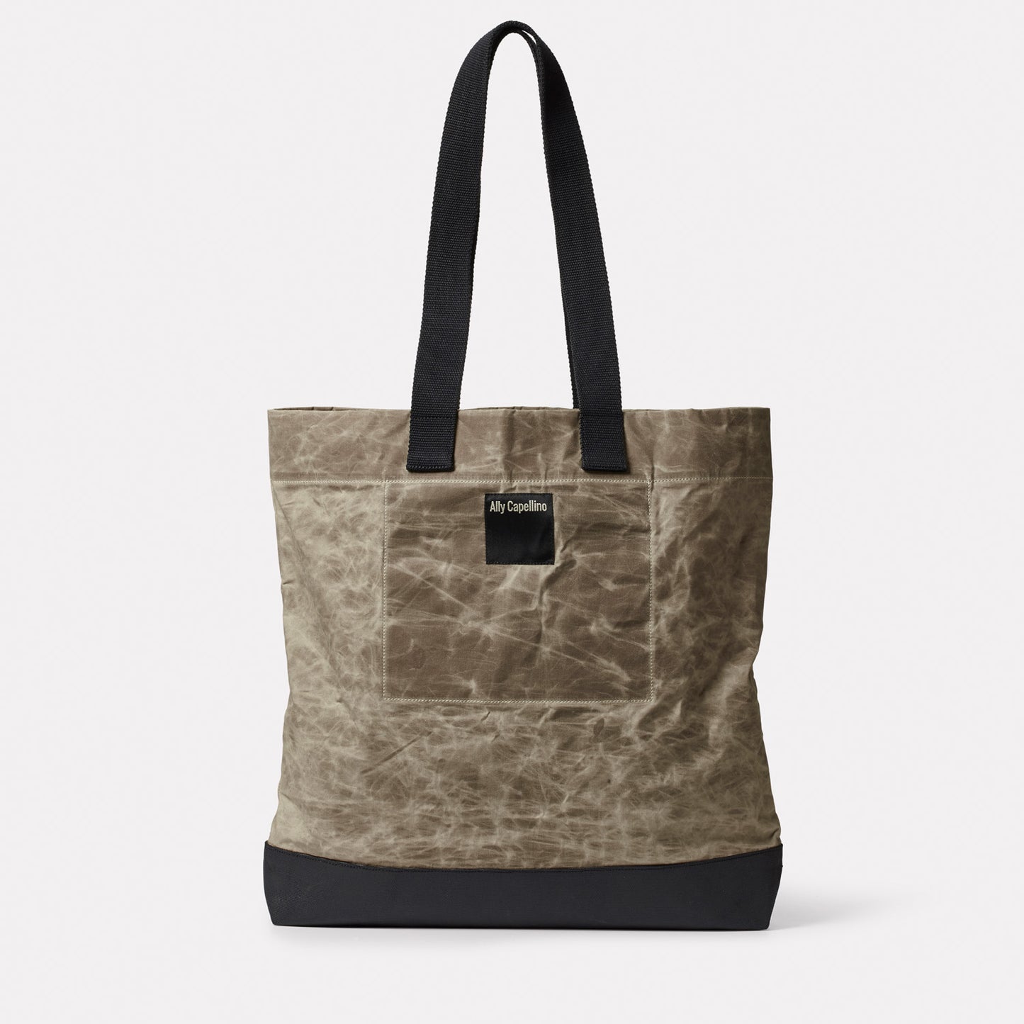 Farah Papery Waxed Cotton Tote in Mineral