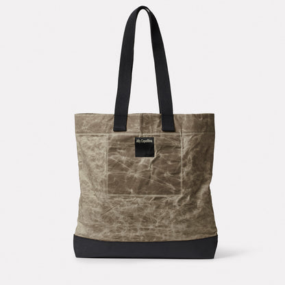 Farah Papery Waxed Cotton Tote in Mineral