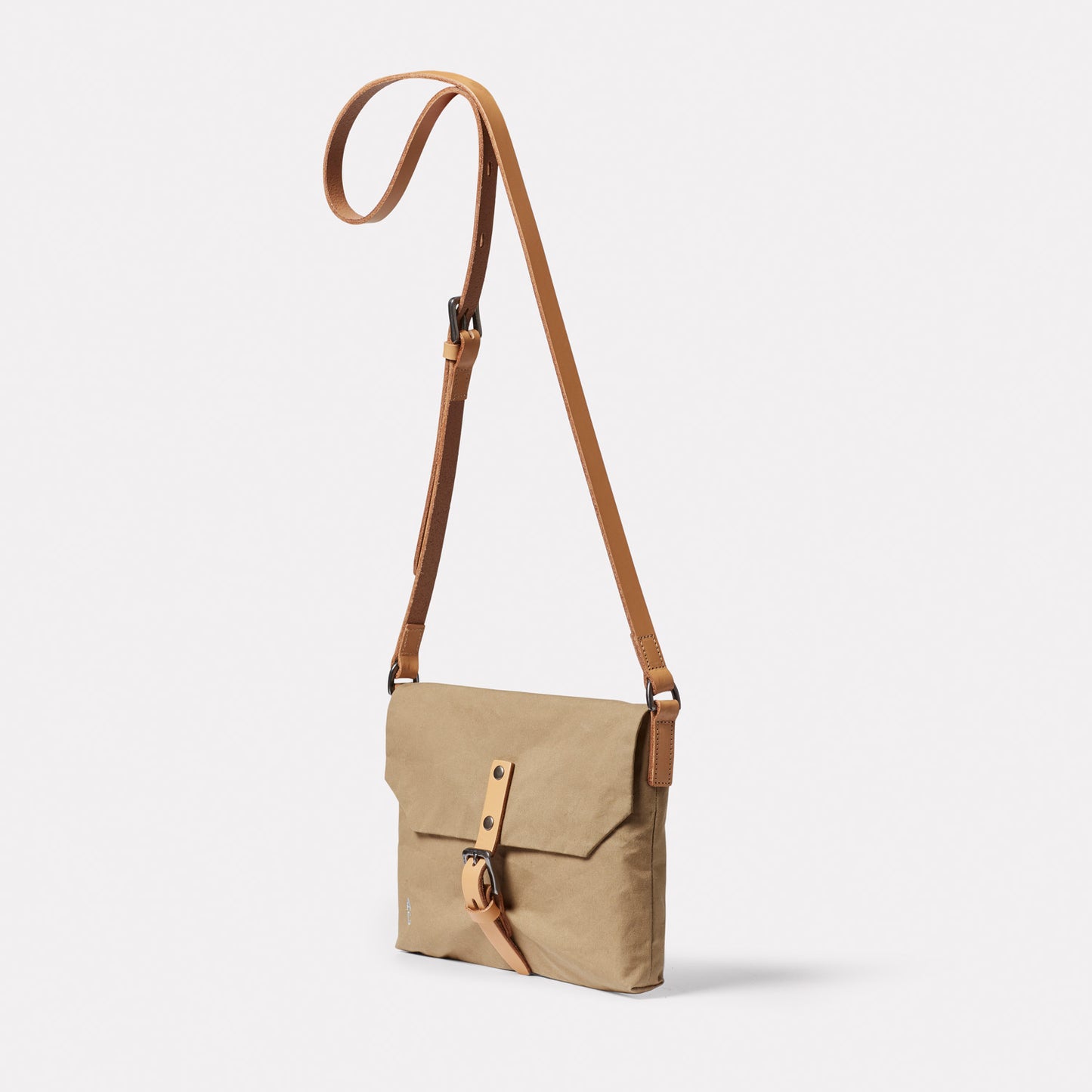 Friday WUW Waxed Cotton Crossbody Bag in Sand