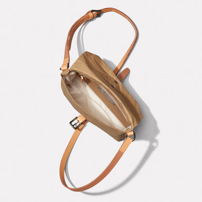 Friday WUW Waxed Cotton Crossbody Bag in Sand