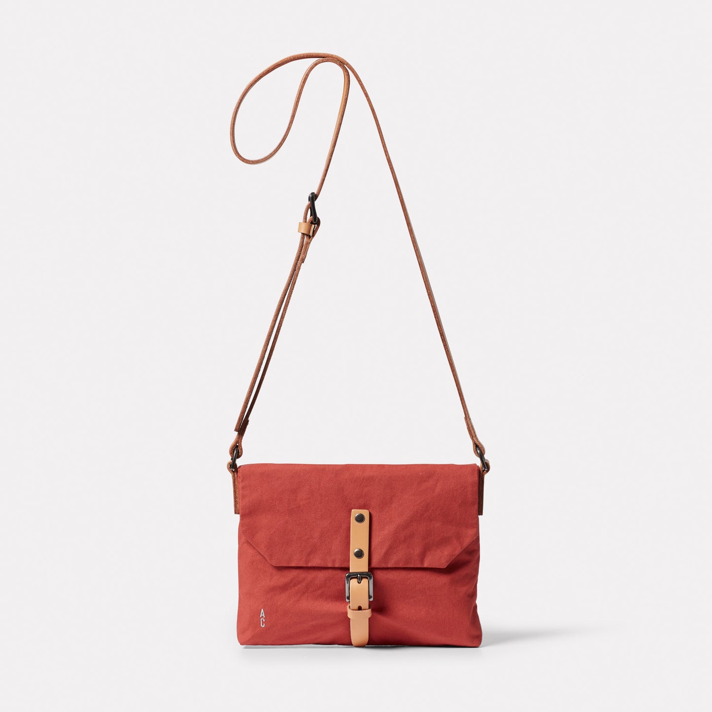 Friday WUW Waxed Cotton Crossbody Bag in Brick