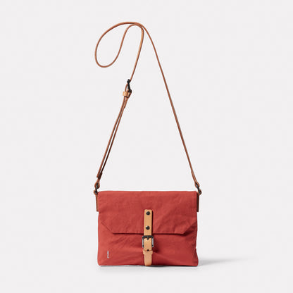 Friday WUW Waxed Cotton Crossbody Bag in Brick