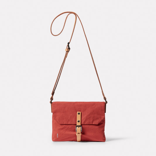 Friday WUW Waxed Cotton Crossbody Bag in Brick