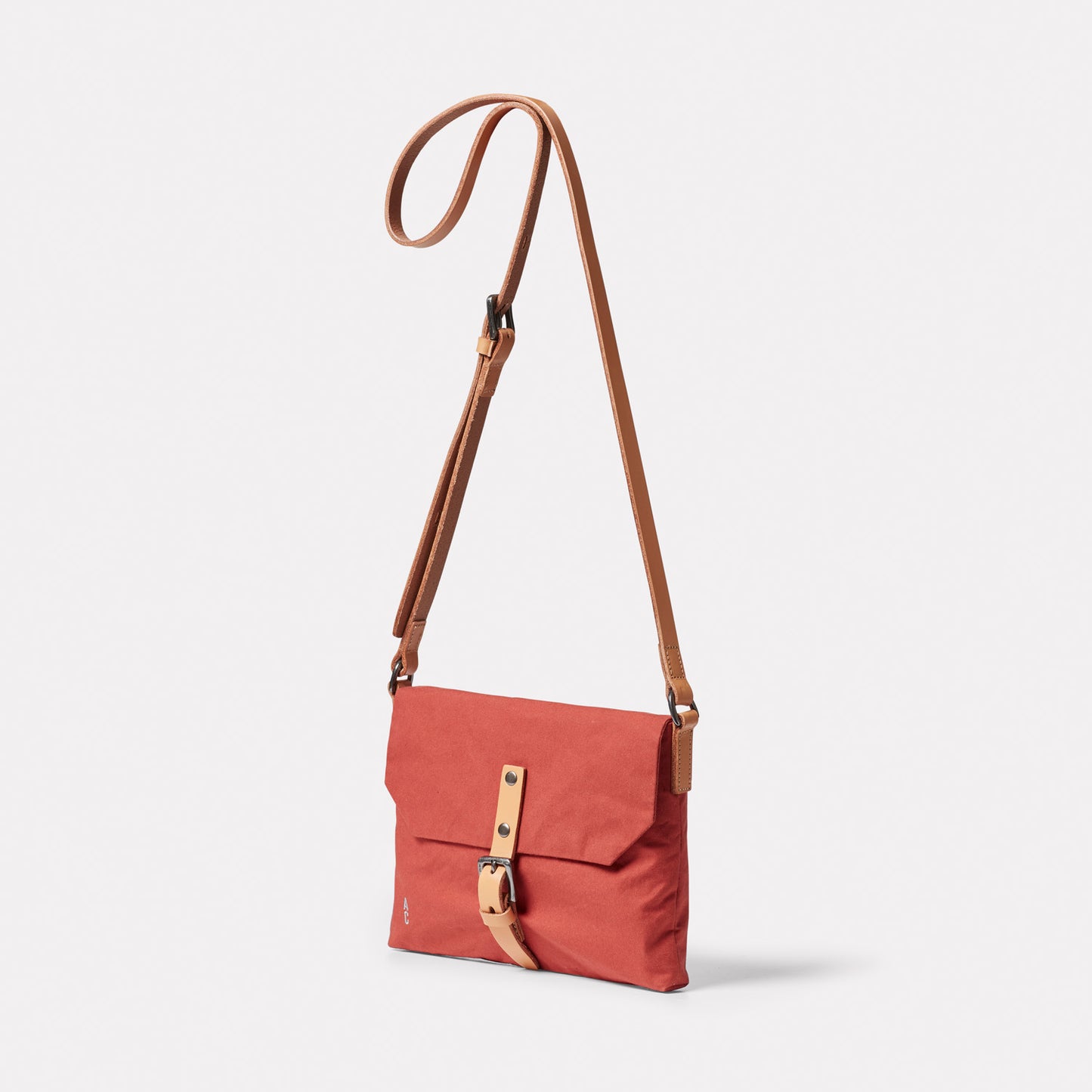 Friday WUW Waxed Cotton Crossbody Bag in Brick