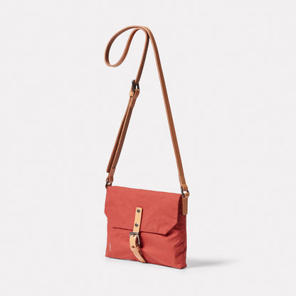 Friday WUW Waxed Cotton Crossbody Bag in Brick